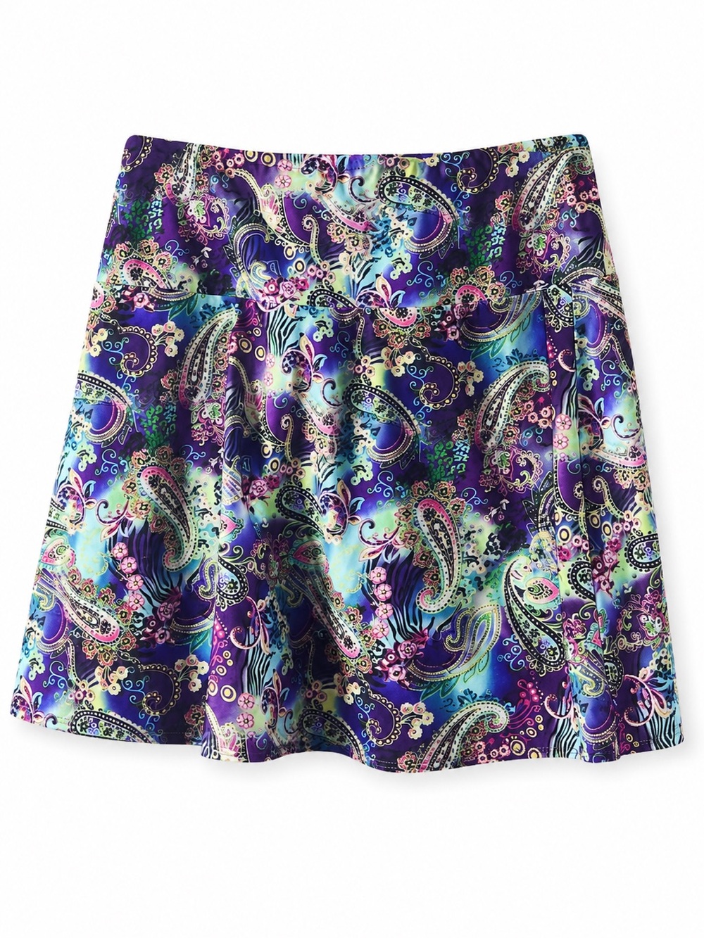 SparkleSkirts Bolder Purple Paisley Athletic Skort S Built In Shorts Pockets USA